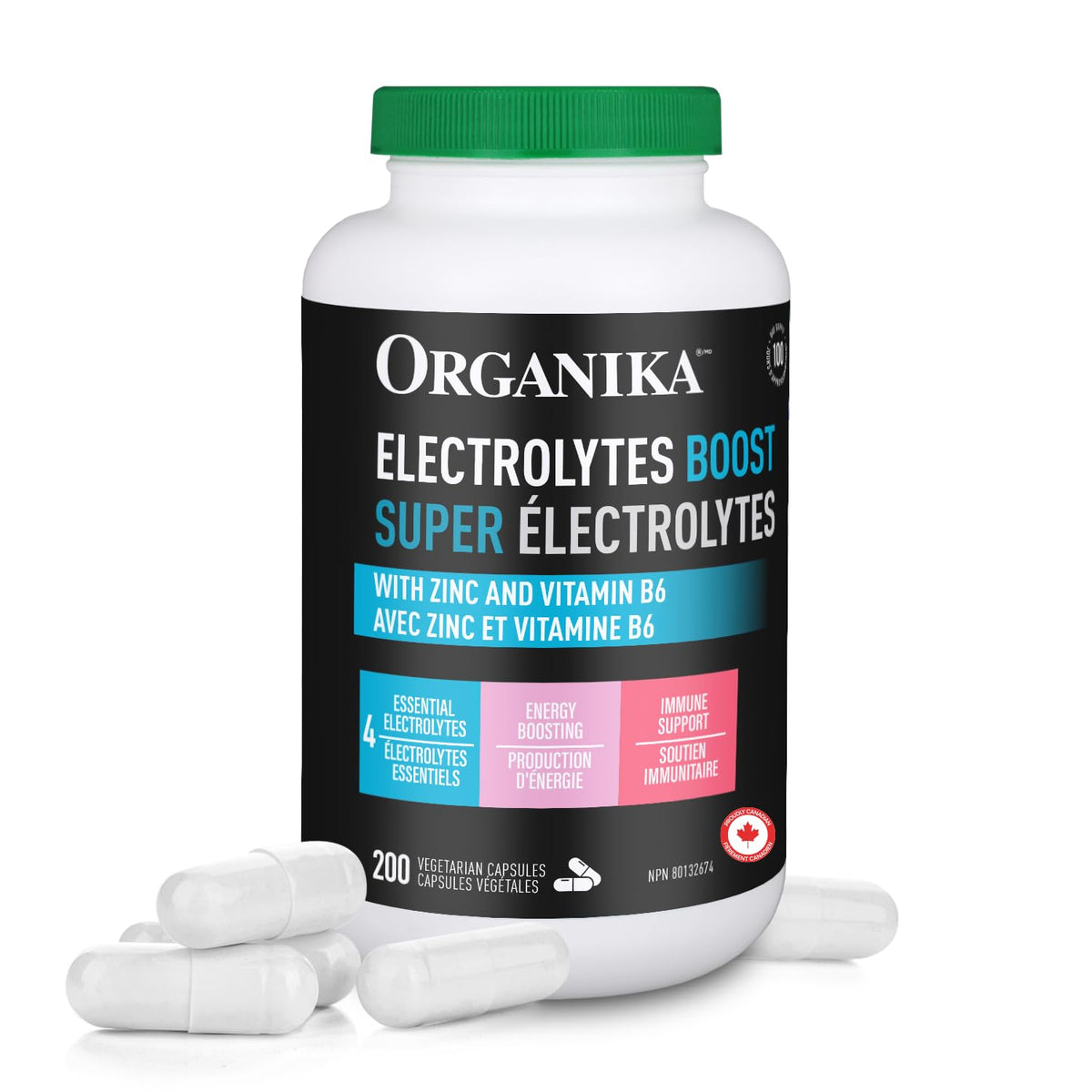 Electrolytes Boost | 4 Electrolytes + B6 & Zinc | 200 Vegetarian Capsules 🍁 All In One Marketplace Canada