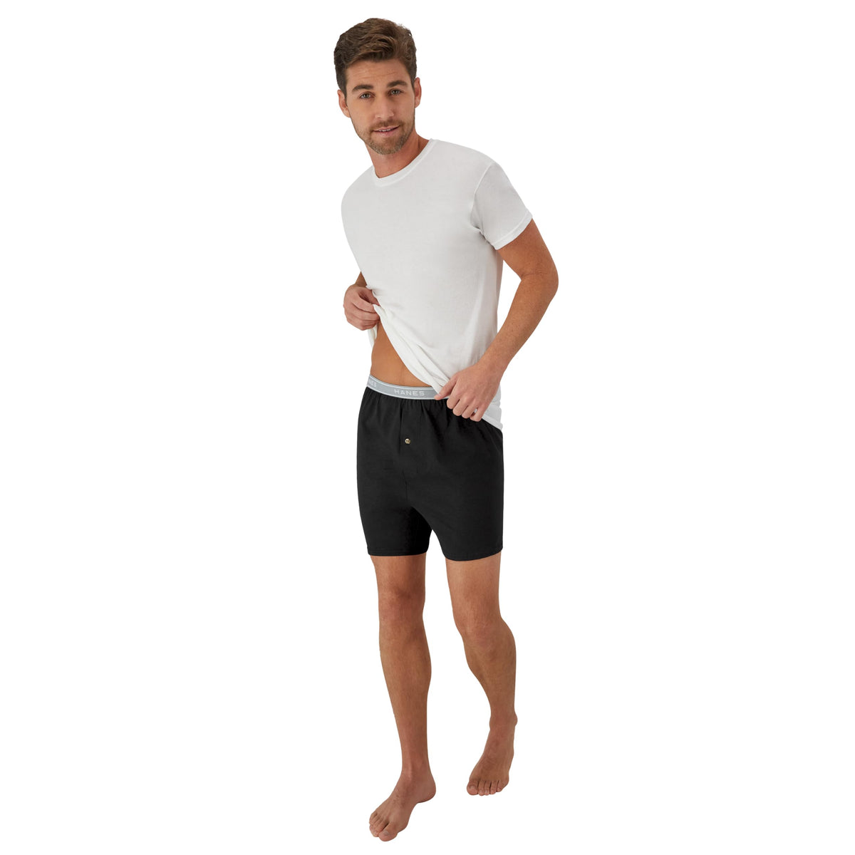Hanes Men's 5-Pack Exposed Waistband Knit Boxers, Assorted, Medium/32-34 🍁 All In One Marketplace Canada