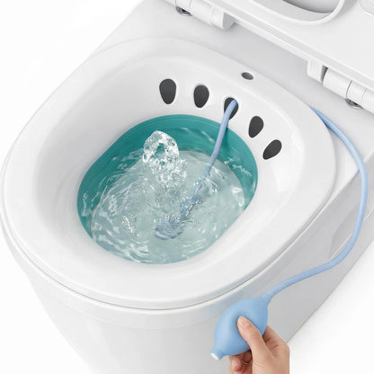 DEANIC Sitz Bath for Toilet Hemorrhoids, Postpartum Care, Collapsible Sitz Bath Tub for Hemorrhoids Treatment, Yoni Steam Seat Basin, Elderly Sit Bath (Green) 🍁 All In One Marketplace Canada