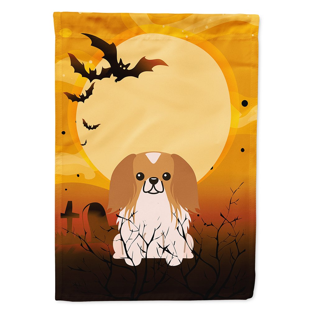 Caroline's Treasures BB4369CHF Halloween Pekingnese Red White Flag Canvas House Size, Large, Multicolor