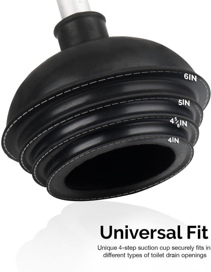 NEIKO 60166A Toilet Plunger with Patented All-Angle Design, Heavy-Duty Toilet Bowl Plunger with Aluminum Handle, Bathroom Necessity, Black, 1-Pack 🍁 All In One Marketplace Canada