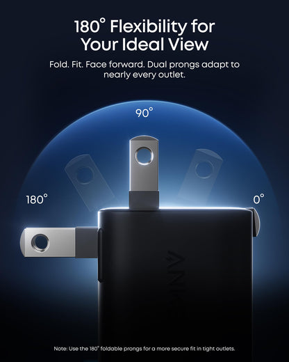 Anker Smart Display Charger,Anker Nano 45W Fast Charging USB C Charger with Smart Recognition,Built-in Care Mode,Compact with 180° Foldable Plug,for iPhone 17/16/15 Series,MacBook,Apple Watch (Blue) 🍁 All In One Marketplace Canada