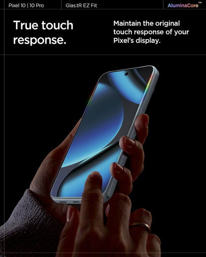 Spigen AluminaCore Tempered Glass Screen Protector [GlasTR EZ FIT] designed for Pixel 10 Pro | Pixel 10 | Pixel 9 Pro | Pixel 9 [2 Pack] Aluminum-Enhanced Durability and Impact Resistance 🍁 All In One Marketplace Canada