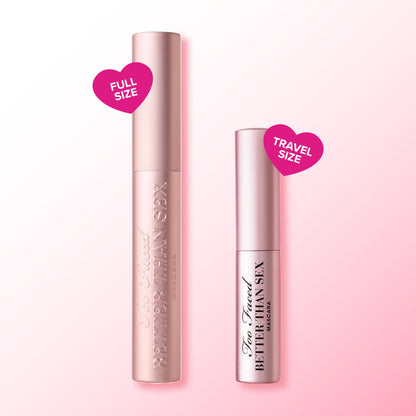 Too Faced Better Than Sex Volumizing Mascara | False Lash Effect with Volume, Length, Curling + Conditioning Peptides, Travel Size, 4.8 g, Black 🍁 All In One Marketplace Canada