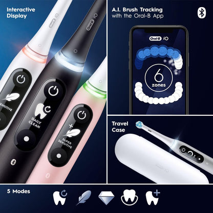 Oral-B iO4 Electric Toothbrush, for a Gentle Clean and Healthier Gums, White, Rechargeable Electric Toothbrushes, iO Series 4 with 1 Power Toothbrush, 1 Brush Head, and 1 Travel Case 🍁 All In One Marketplace Canada
