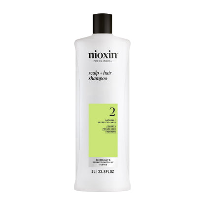 Nioxin Scalp + Hair Thickening System 2 Shampoo, For Natural Hair with Progressed Thinning, 33.8 fl oz (Packaging May Vary) 🍁 All In One Marketplace Canada