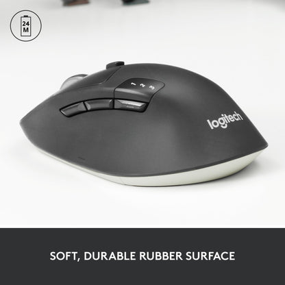 Logitech M720 Triathlon Multi-Device Wireless Mouse, Bluetooth, USB Unifying Receiver, 1000 DPI, 6 Programmable Buttons, 2-Year Battery, Compatible with Laptop, PC, Mac, iPadOS - Black 🍁 All In One Marketplace Canada
