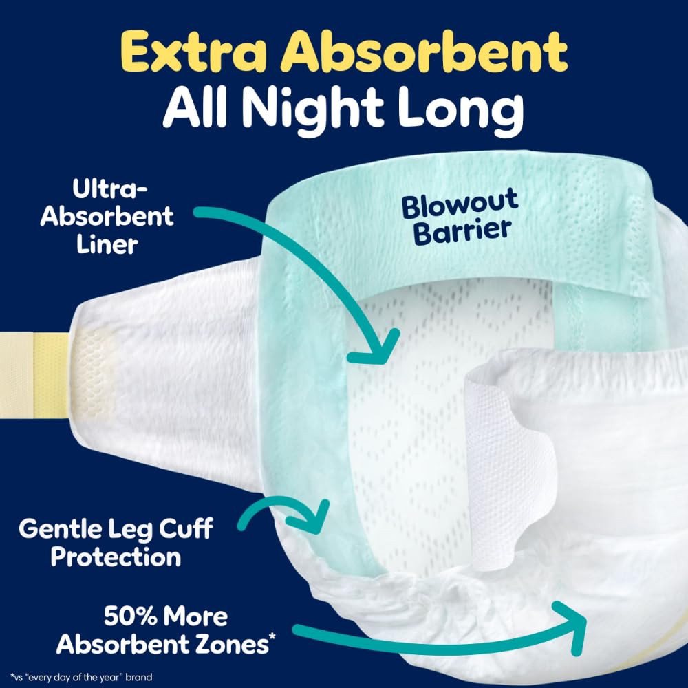 Pampers ZZZ Overnight Diapers, Size 5, Nighttime Protection Disposable Baby Diaper, 1 Pack (Count of 88) 🍁 All In One Marketplace Canada