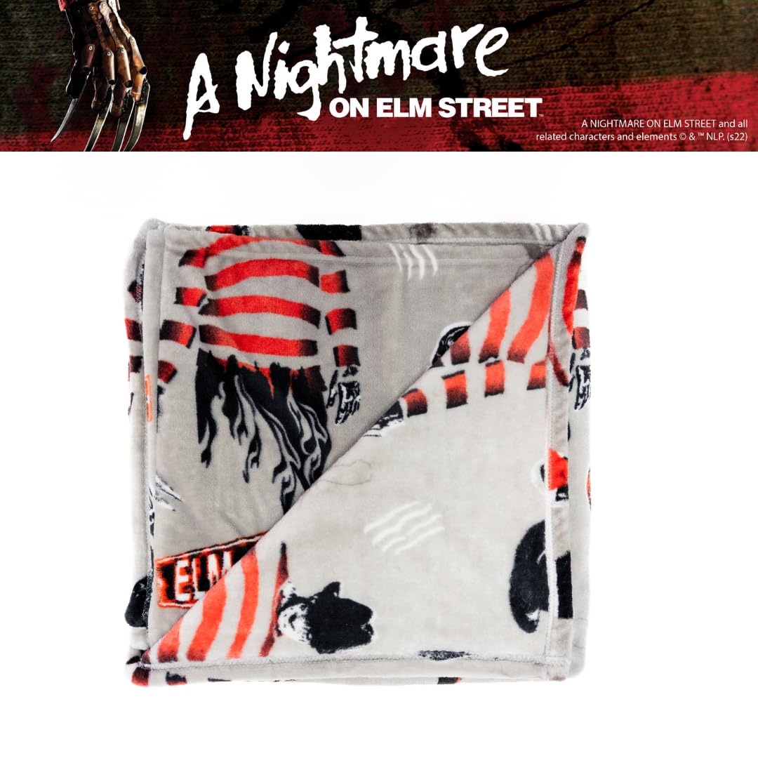 Franco Collectibles A Nightmare on Elm Street Halloween Throw Blanket, Super Soft Cozy Plush Bedding, 50" x 70", (Officially Licensed Product)