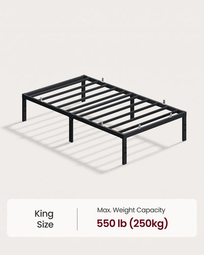 VASAGLE Twin Metal Bed Frame 14 Inches Tall, 550 lb Weight Capacity Heavy Duty Platform Bed Frame with Under-Bed Storage, No Box Spring Needed, Matte Black URMB653BD02 🍁 All In One Marketplace Canada
