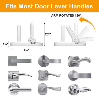 Jolik Improved Childproof Door Lever Lock(2 Pack)& Handles Premium Bonding Adhesive - door handle child proof 🍁 All In One Marketplace Canada
