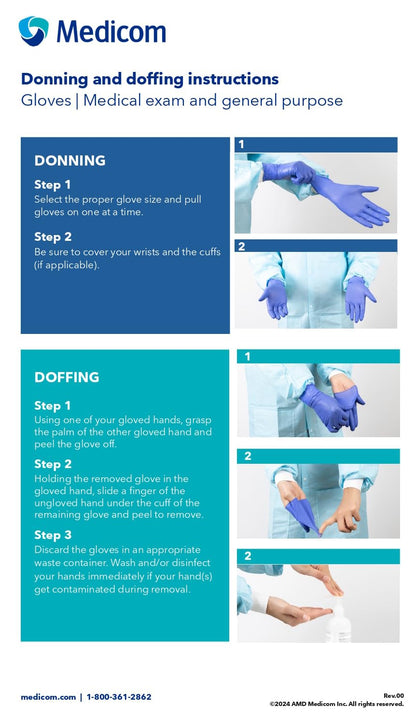 Medicom AssureTouch Pure Nitrile Medical Exam Gloves, Medium 3-Mil 200 Count, Disposable Latex Free Gloves, Powder Free 🍁 All In One Marketplace Canada