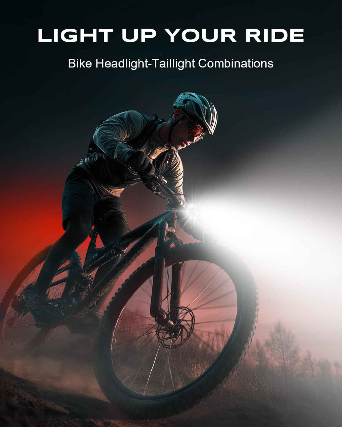 WOCBUY Bike Lights, Ultra-Slim & Lightweight Rechargeable Bicycle Lights Set, [5+6 Modes] Dual USB-C Bike Lights Front and Back, IP65 Waterproof Bicycle Lights for Night Riding Road Mountain Cycling 🍁 All In One Marketplace Canada