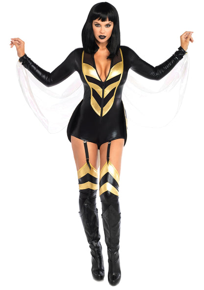 Leg Avenue Women's Hornet Honey Halloween Costume, Multi, Large