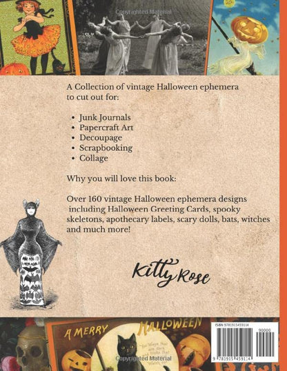Vintage Halloween Ephemera: Spooky Image Collection To Cut Out For Junk Journals, Collages, Decoupage, Scrapbooking And Paper Craft