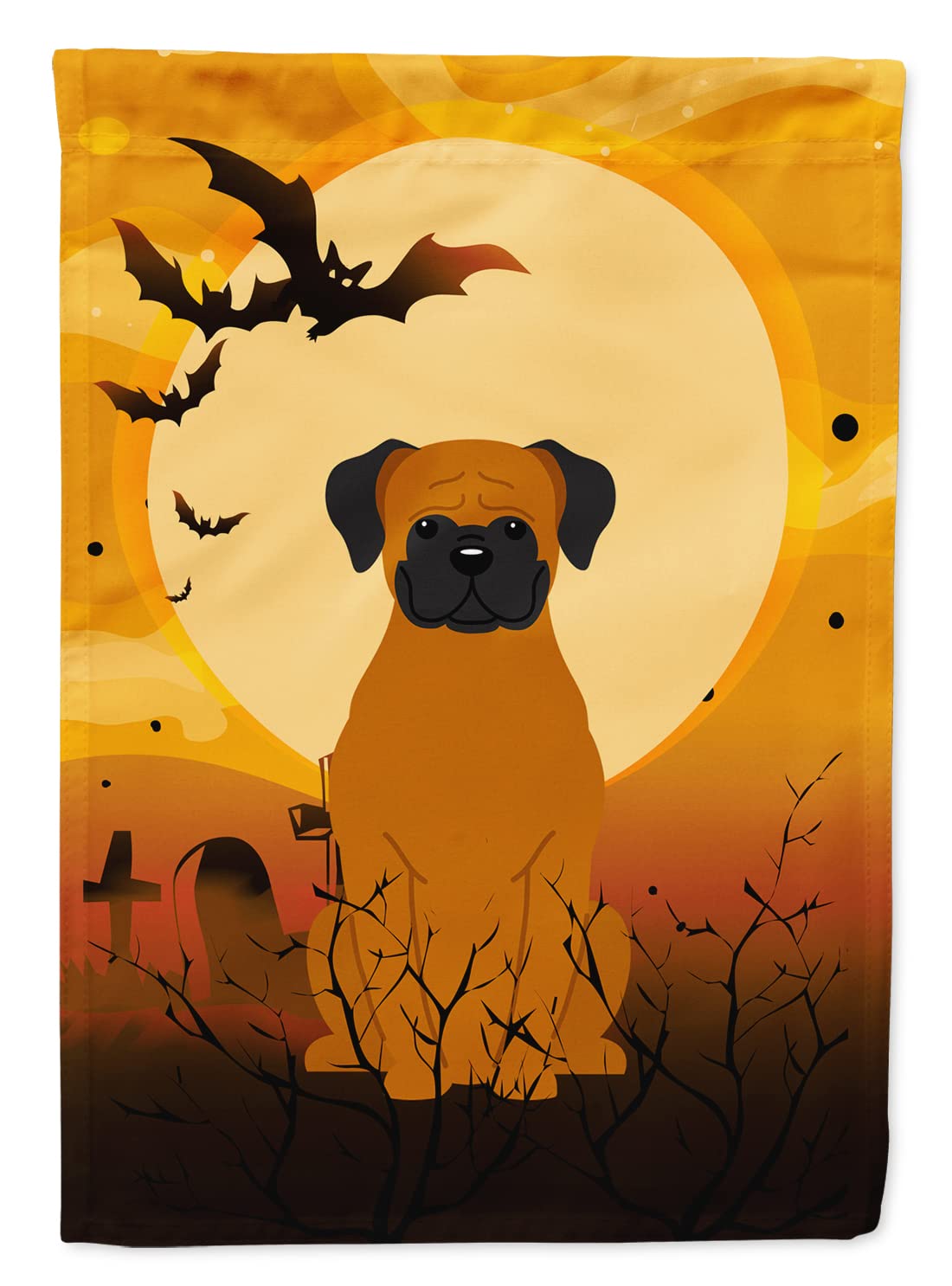 Caroline's Treasures BB4381CHF Halloween Fawn Boxer Flag Canvas House Size, Large, Multicolor