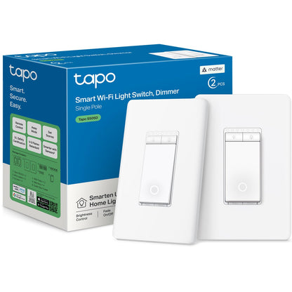 TP-Link Tapo Matter Smart Dimmer Switch: Voice Control w/Siri, Alexa & Google Assistant, UL Certified, Timer & Schedule, Easy Guided Install, Neutral Wire Required, Single Pole, Tapo S505D(2-Pack) 🍁 All In One Marketplace Canada