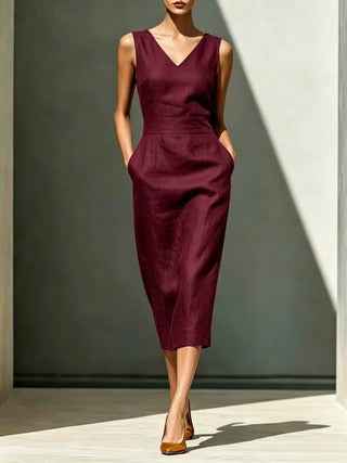 Women's Fashion Solid Color Dress – Elegant Casual Everyday Dress