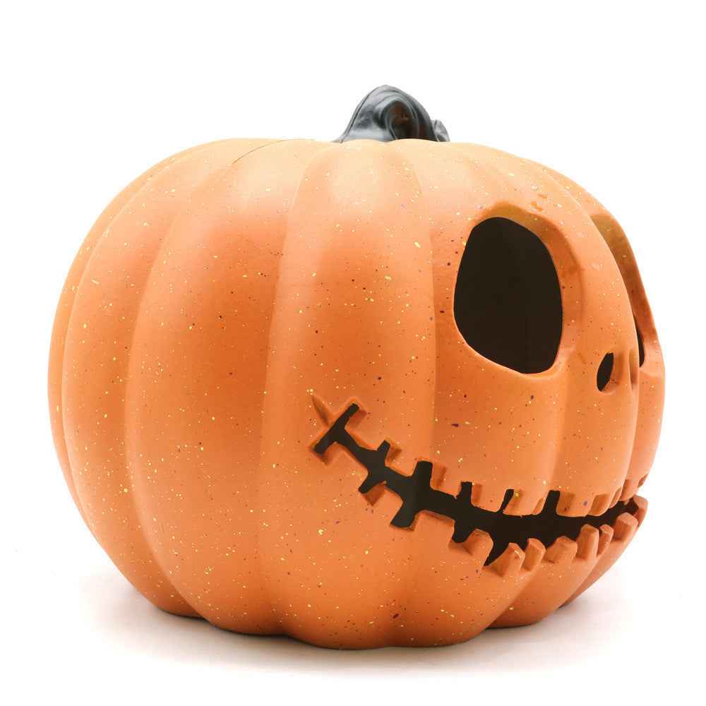 Halloween Pumpkin Lantern – Scary Hollow Skull Hooded LED Decoration for Parties & Yard