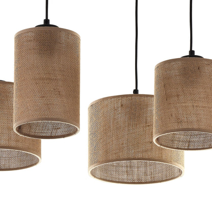 JUTE 4-Light Adjustable Pendant Light for Kitchen Island & Dining Table - AURABAGS SHOP