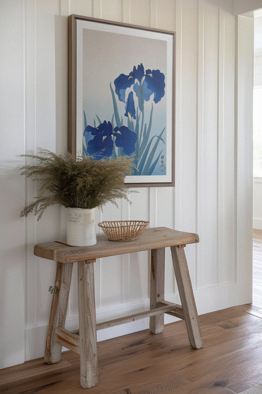 IRIS BLUMEN, Kunstwerk auf gespannter Leinwand