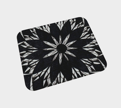 Small | Desk Mat | Black Stained Glass