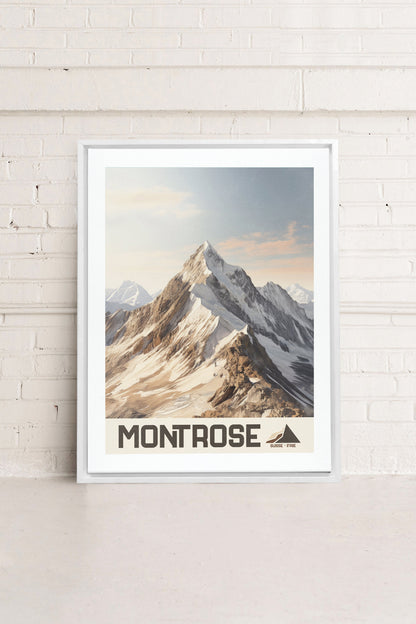 MONT ROSE, Mischtechnik auf Leinwand