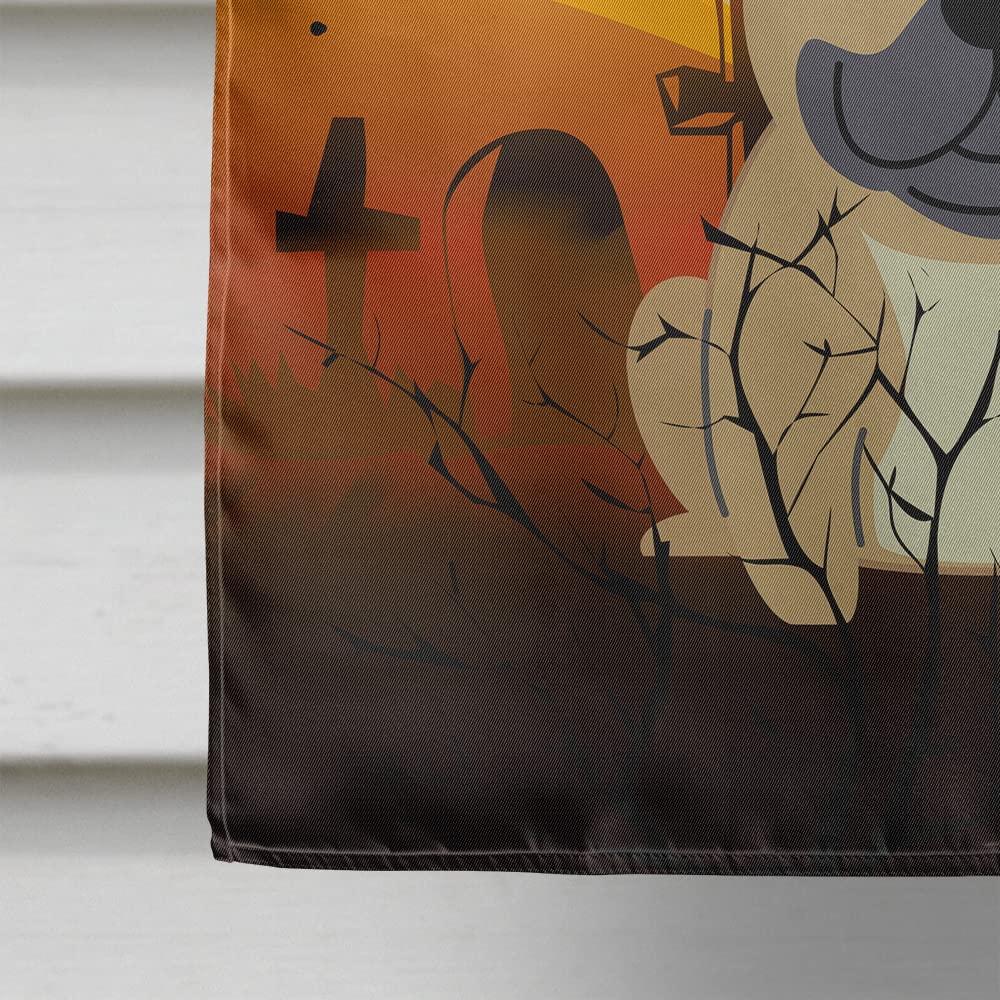 Caroline's Treasures BB4276CHF Halloween French Bulldog Cream Canvas House Size Flag, Large, Multicolor