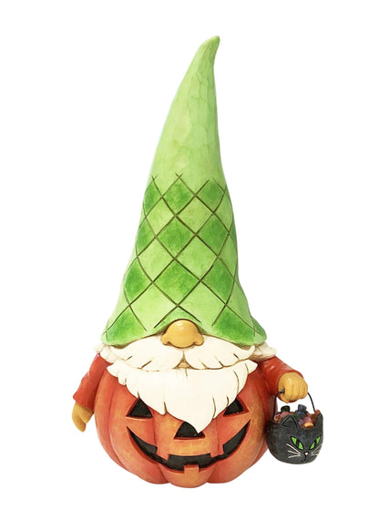 Enesco Jim Shore Heartwood Creek Halloween Pumpkin Gnome with Candy Figurine, 6.97 Inch, Multicolor