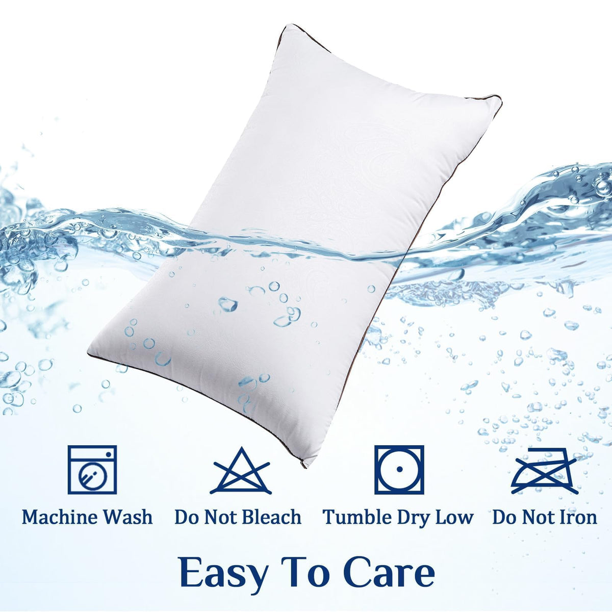 JOLLYVOGUE King Size Pillows 2 Pack for Sleeping, Soft and Supportive Bed Pillows for Side Back and Stomach Sleeper, Down Alternative Hotel Collection Pillows 2 Pack 🍁 All In One Marketplace Canada