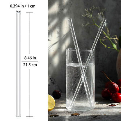 Nafender 10-Pack Glass Straws Reusable Drinking Straw Including 4 Straight and 4 Bent Straws & 2 Extra Wide Smoothie Straw with 2 Cleaning Brushes 🍁 All In One Marketplace Canada