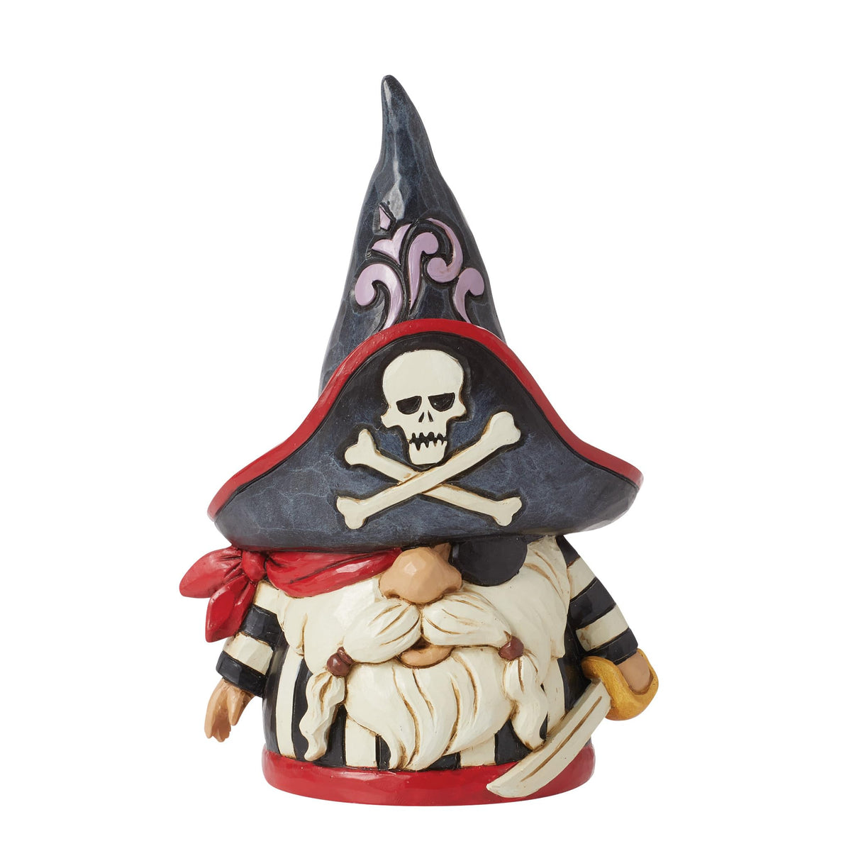 Enesco Jim Shore Heartwood Creek Halloween Gnome in Pirate Costume Figurine, 5.71 Inch, Multicolor