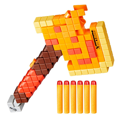 Nerf Minecraft Firebrand, Dart Blasting Axe, 6 Nerf Elite Foam Darts, Design Inspired by Minecraft Axe in The Game, Pull Down Priming, Minecraft Toys 🍁 All In One Marketplace Canada