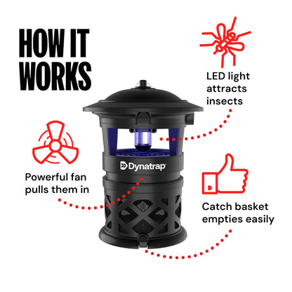 Dynatrap 1/2 Acre LED Outdoor Insect Trap – Traps Mosquitoes, Flies, Moths, Wasps, Gnats, & Other Flying Insects - Bug Zapper Alternative - DT1130-CA 🍁 All In One Marketplace Canada
