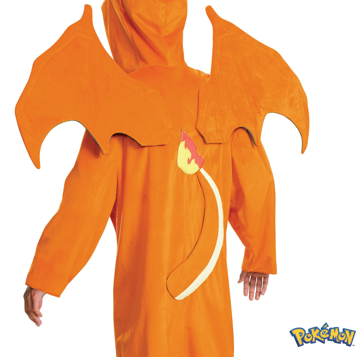 Disguise unisex-adult Charizard Costume Deluxe Official Pokemon Halloween Costume With Wings, Medium (38-40)
