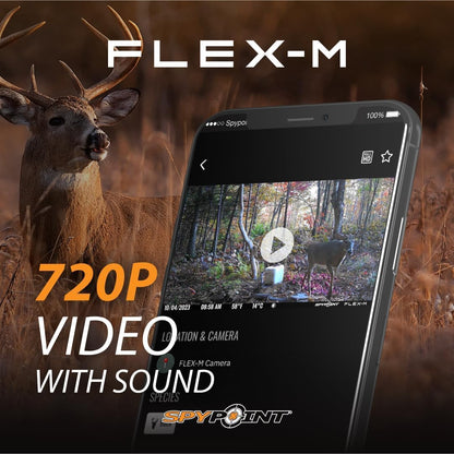 SPYPOINT Flex-M Cellular Trail Camera - Best Value in Hunting Accessories, No WiFi Needed & GPS-Enabled, Hunting Night Vision, IP65 Water-Resistant, 28MP Photos, 720p Videos + Sound (Pack of 1) 🍁 All In One Marketplace Canada