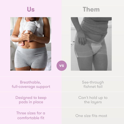 Frida mom Disposable Postpartum Underwear (Without pad) | Super Soft, Stretchy, Breathable, Wicking, Latex-Free, Boyshort Cut | 8-Count 🍁 All In One Marketplace Canada