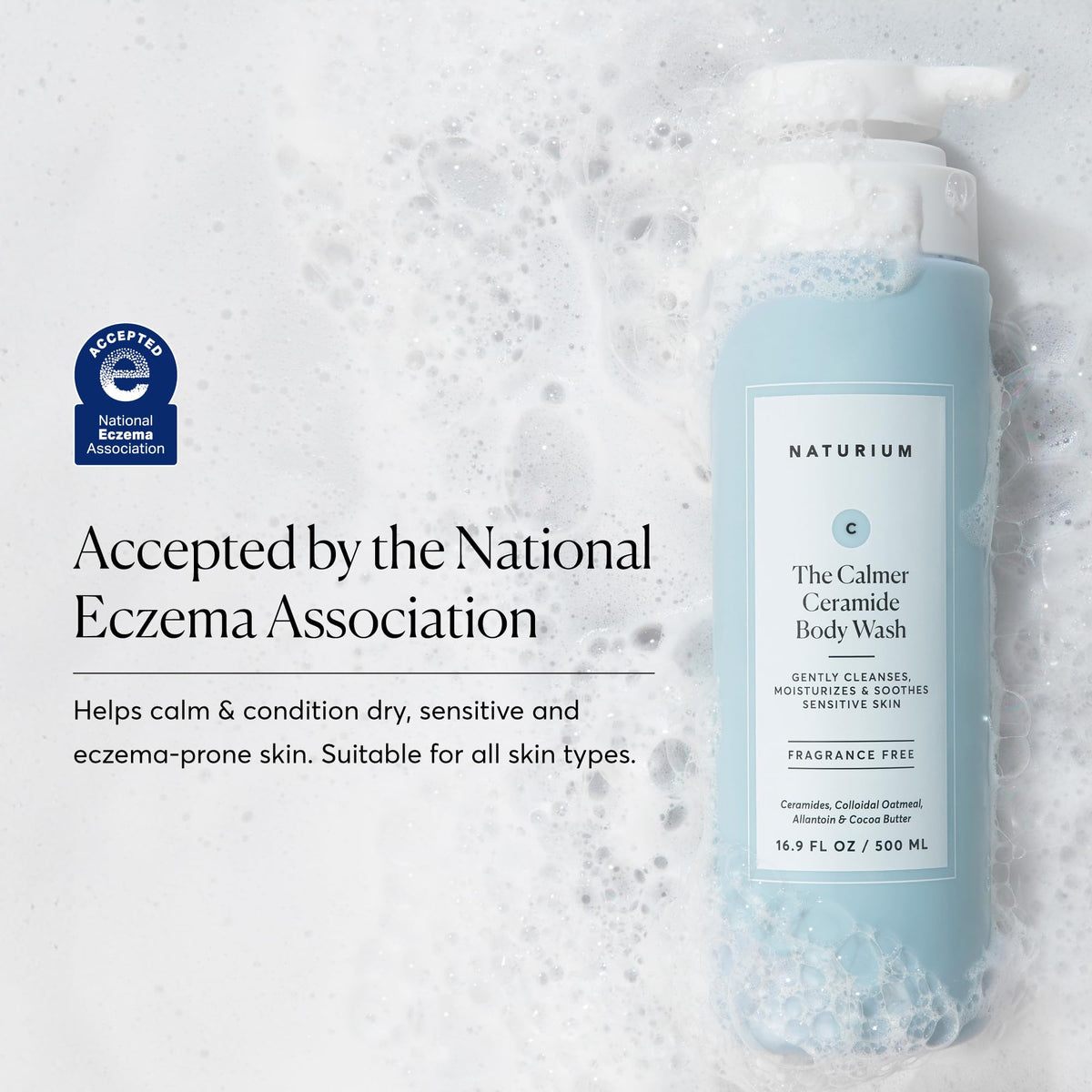 Naturium The Calmer Ceramide Body Wash, Fragrance-Free, Cleansing & Moisturising for Dry, Sensitive Skin, Dermatologist-Tested, Paraben & Cruelty-Free, 500 mL / 16.9 fl oz 🍁 All In One Marketplace Canada