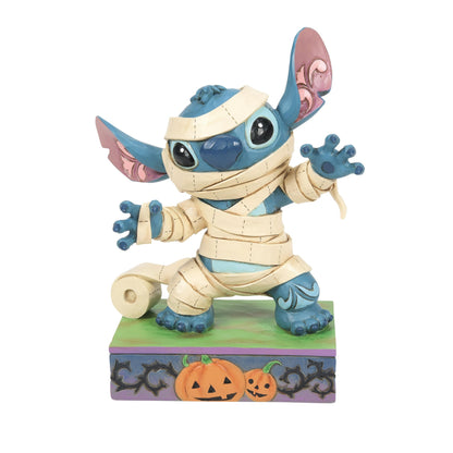 Enesco Disney Traditions by Jim Shore Halloween Lilo and Stitch in Mummy Costume Figurine, 6.25 Inch, Multicolor