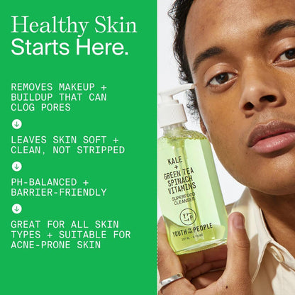 YTTP Superfood Travel Size Face Cleanser - Daily Face Wash, Pore Minimizer + Makeup Remover - Lightweight & Hydrating Gel to Foaming Face Wash for Glowing Skin - Vegan Skin Care for Men & Women (2oz) 🍁 All In One Marketplace Canada