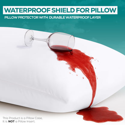 Utopia Bedding Waterproof Pillow Protectors Zippered King Size (2 Pack, White), Zippered Pillowcases, Bed Bug Proof Pillow Encasement Covers 20 x 38 Inches 🍁 All In One Marketplace Canada