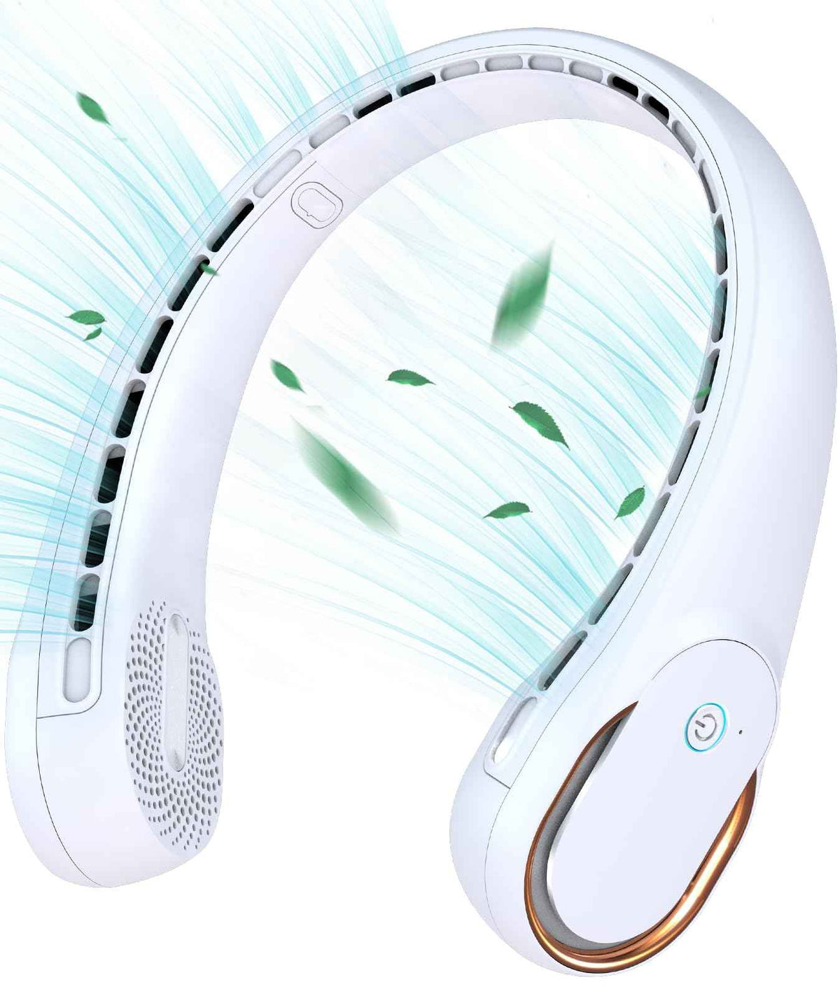 Neck Fan, Neck Fans Portable Rechargeable, Upgrade 360° Air Outlet, Super Quiet, 3 Speeds, 4000mAh Personal Bladeless Wearable Fan for Indoor Outdoor Travel-White 🍁 All In One Marketplace Canada