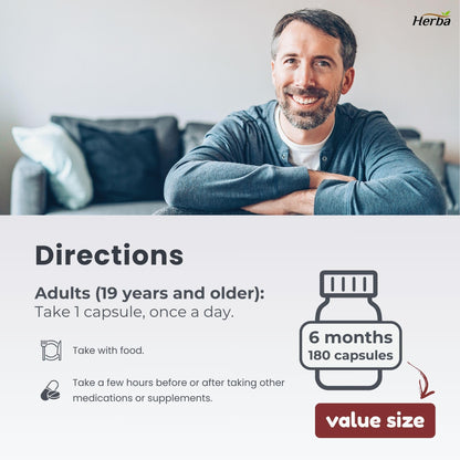 Herba Zinc Picolinate 25mg with Copper and Selenium - 180 Capsules | 3 in 1 Mineral Supplement | Selenium Zinc Copper Supplement | 6 Months Supply | Immune Support | Made in Canada 🍁 All In One Marketplace Canada
