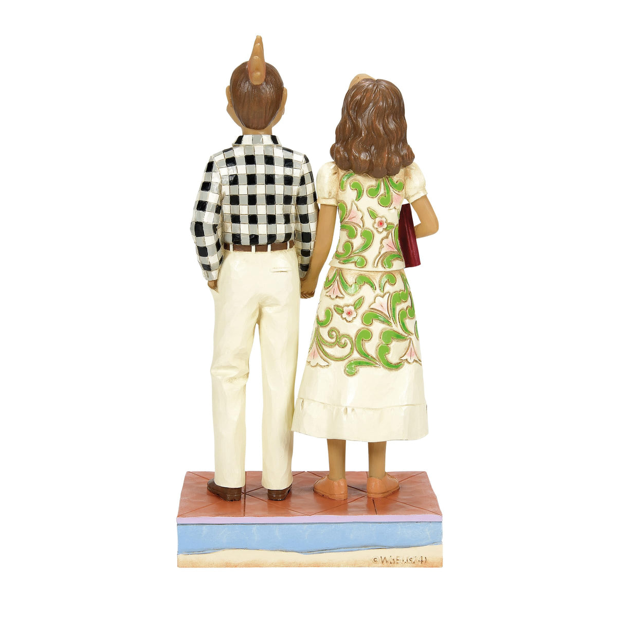 Enesco Beetlejuice by Jim Shore Adam and Barbara Maitland Scary Masks Figurine- Resin Hand Painted Crafted Collectible Beetlejuice Figurines Halloween Home Decor Statue, 7.68 Inch