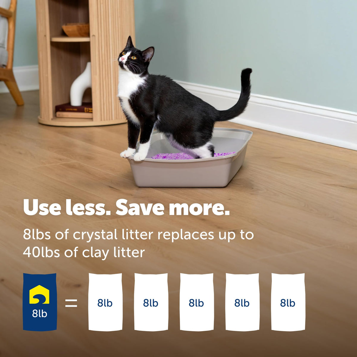 PetSafe ScoopFree Premium Lavender Crystal Cat Litter, 3-Pack – Lightly Scented Litter – Superior Odor Control – Low Tracking for Less Mess – Lasts Up to 6 Months, 24 lb Total (3 Pack of 8 lb Bags) 🍁 All In One Marketplace Canada