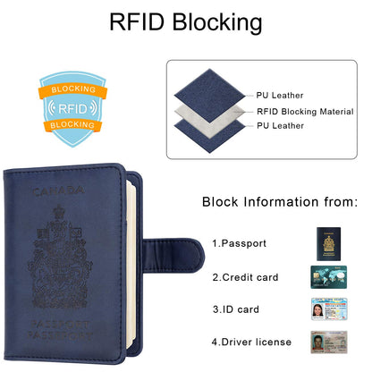 WALNEW RFID Blocking Passport Holder Travel Wallet Cover Case 🍁 All In One Marketplace Canada