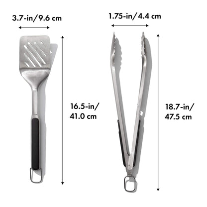 OXO Good Grips Grilling Tools, Tongs and Turner Set, Black 🍁 All In One Marketplace Canada
