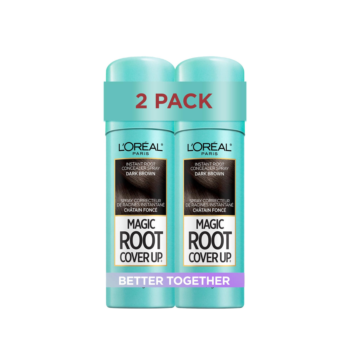L'Oréal Paris Magic Root Cover Up Root Touch Up, Dark Brown Hair Dye, Root Touch Up Spray for Thinning Hair, Temporary Hair Dye, Grey Coverage, Pack of 2 🍁 All In One Marketplace Canada