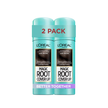 L'Oréal Paris Magic Root Cover Up Root Touch Up, Dark Brown Hair Dye, Root Touch Up Spray for Thinning Hair, Temporary Hair Dye, Grey Coverage, Pack of 2 🍁 All In One Marketplace Canada