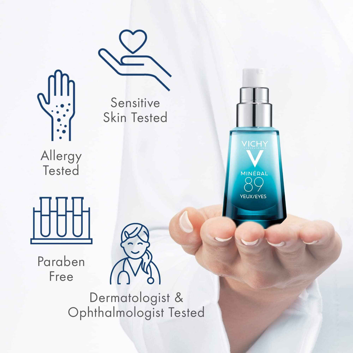 Vichy Mineral 89 Eye Serum to Depuff & Brighten the Look of Dark Circles & Smooth Fine Lines, Eye Gel Serum with Hyaluronic Acid & Pure Caffeine, Fragrance-Free & Recommended by Dermatologists, 15ml 🍁 All In One Marketplace Canada